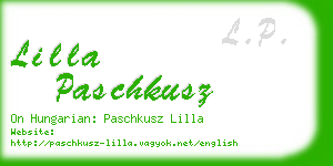 lilla paschkusz business card